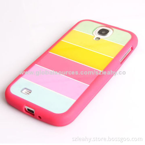 Rainbow transparent PC back with TPU sides for Samsung S4/I9500